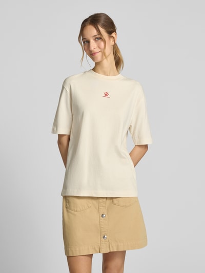 Armedangels Relaxed fit T-shirt met ronde hals, model 'TARJAA' Offwhite - 4