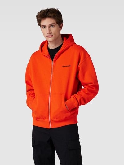 Pegador Oversized sweatjack met capuchon, model 'LOGO' Oranje - 4