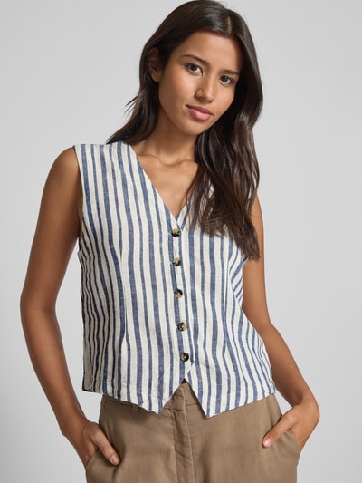 B.Young Linnen gilet met V-hals, model 'FALAKKA' Bleu - 3
