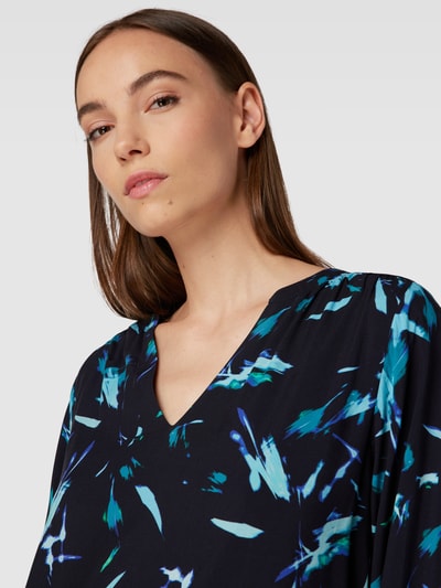 comma Knielange jurk van pure viscose Petrol - 3