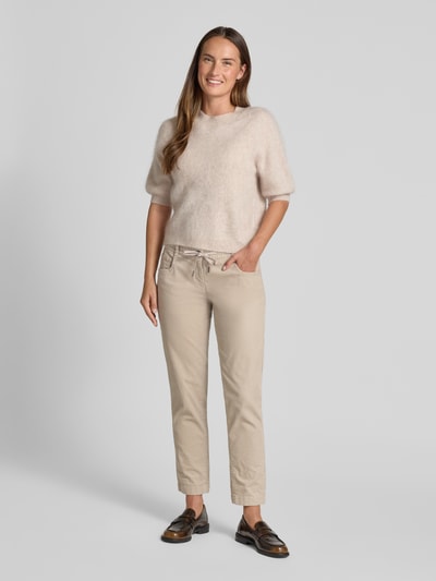 Tom Tailor Korte corduroy broek van katoenmix Taupe - 1
