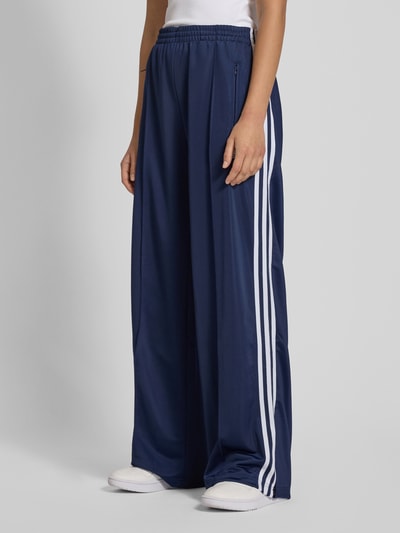 adidas Originals Wide leg sweatpants met logostitching, model 'FIREBIRD' Donkerblauw - 4