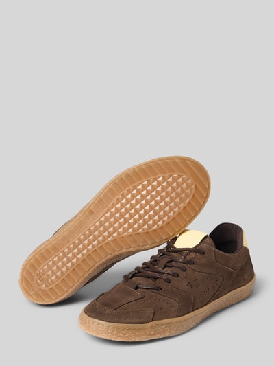 Tamaris Sneaker aus echtem Leder mit Logo-Stitching Dunkelbraun 4