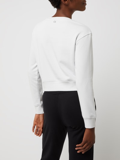 Calvin Klein Performance Bluza krótka z nadrukiem z logo  Biały 5