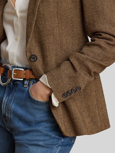 Lauren Ralph Lauren Regular Fit Kurzblazer aus Baumwoll-Mix Camel 6