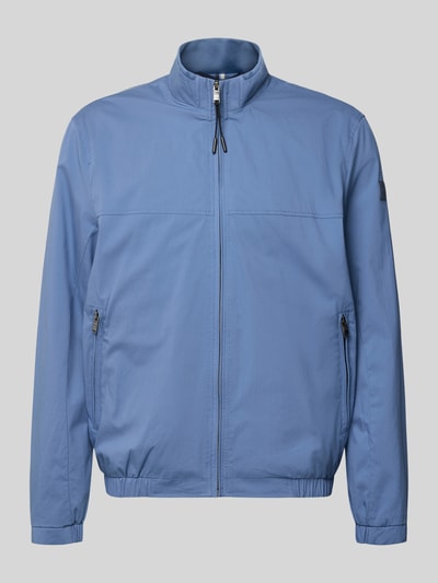 Produktfoto, heren jack met opstaande kraag model 'Calvin' van Brax, katoenmix met stretch, recht model, ritszakken, ritssluiting, blauw