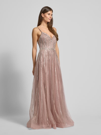 Luxuar Abendkleid mit Herz-Auschnitt Rose 1