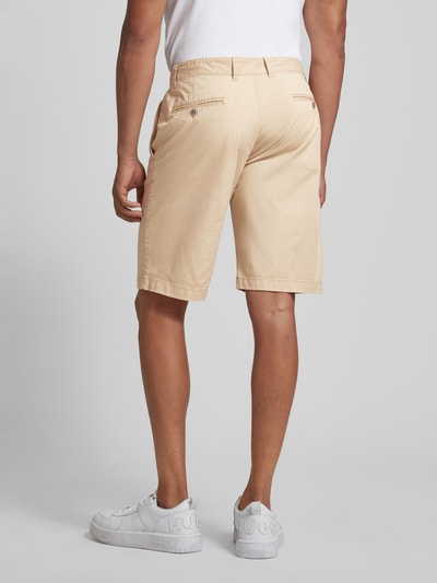 Fynch-Hatton Regular fit bermuda met riemlussen, model 'Summer' Zand - 5