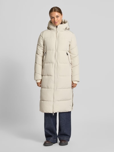 WITHBLACK Płaszcz pikowany z kapturem Złamany biały 4