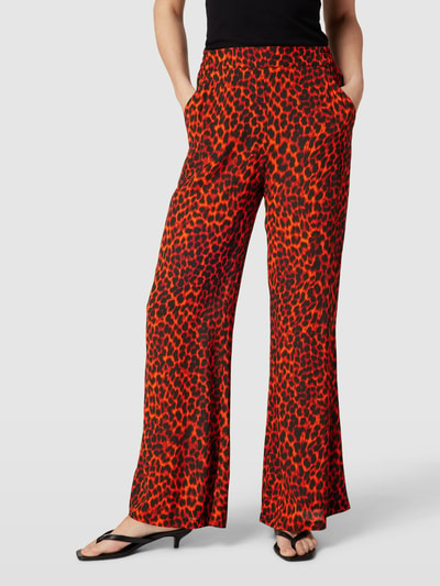 Risy & Jerfs Palazzo-broek met dierenprint, model 'Goch' Oranje - 4