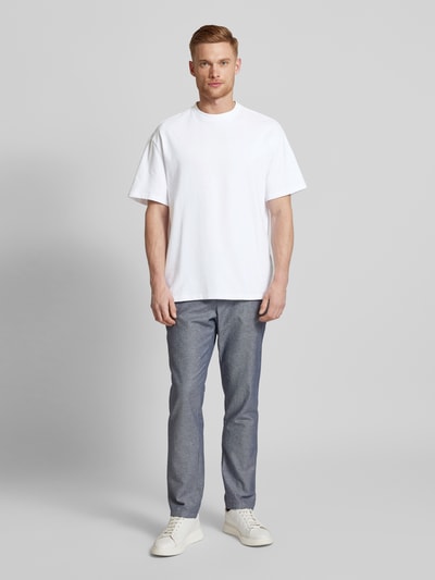 Jack & Jones Premium T-shirt met geribde ronde hals, model 'HARVEY' Wit - 1