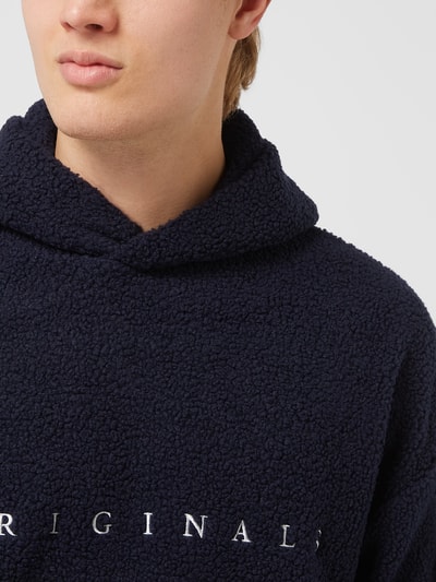 Jack & Jones Oversized Hoodie aus Teddyfell Modell 'Copenhagen' Dunkelblau 3