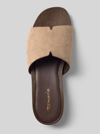 Tamaris Pantoletten mit Innensohle aus Leder Camel 3