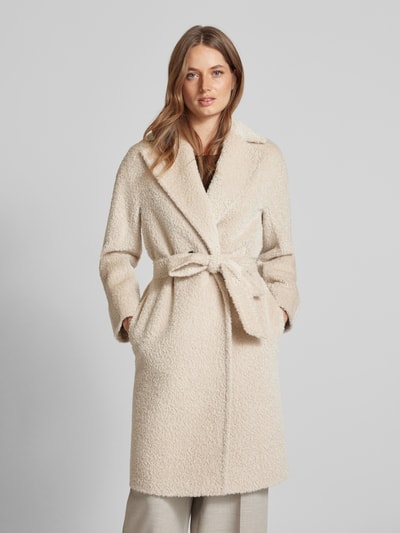 Max Mara Studio Mantel aus Alpaka-Mix mit Reverskragen Modell 'GALANTE' Beige 4