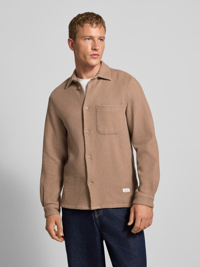 Marc O'Polo DENIM Regular Fit Freizeithemd aus reiner Baumwolle Taupe 4