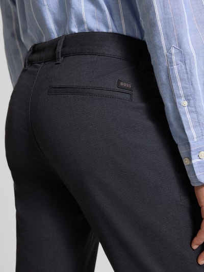 BOSS Orange Chinosy o kroju slim fit z mieszanki bawełny Czarny 3