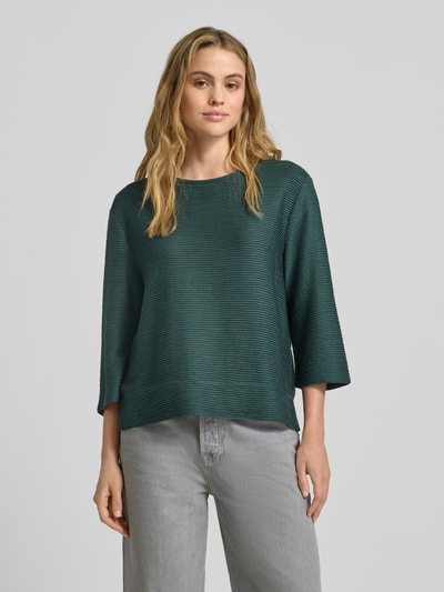 s.Oliver RED LABEL Relaxed fit sweatshirt met structuurmotief Donkergroen - 4