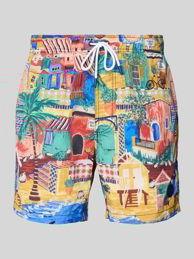 Shiwi Regular Fit Badehose mit Label-Patch Modell 'NICK' Blau 1