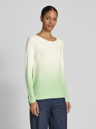 Tom Tailor Regular Fit Strickpullover mit Farbverlauf Hellgruen 4