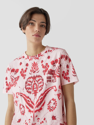 Etro T-Shirt mit Allover-Muster Rot 3