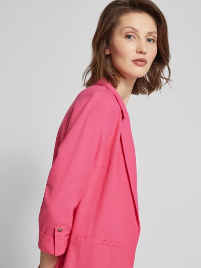 Vero Moda Blazer in unifarbenem Design aus Viskose-Leinen-Mix Pink 3