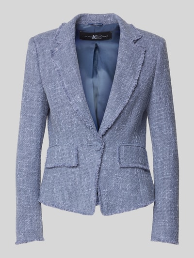 Luisa Cerano Blazer mit Fransen Jeansblau 2