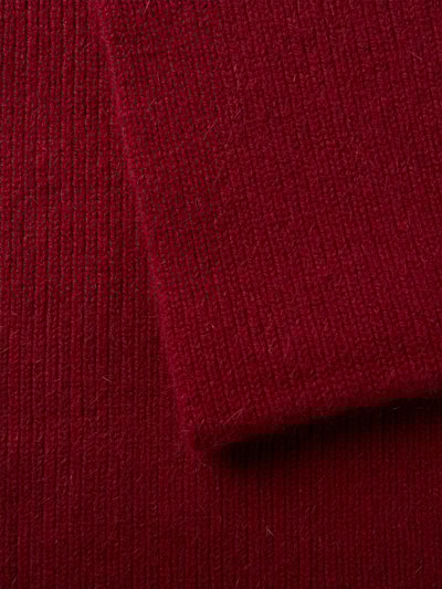 Le Bonnet Schal aus Lammwolle Bordeaux Rot 3