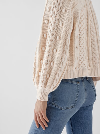 The Great Strickjacke mit Zopfmuster Offwhite 3