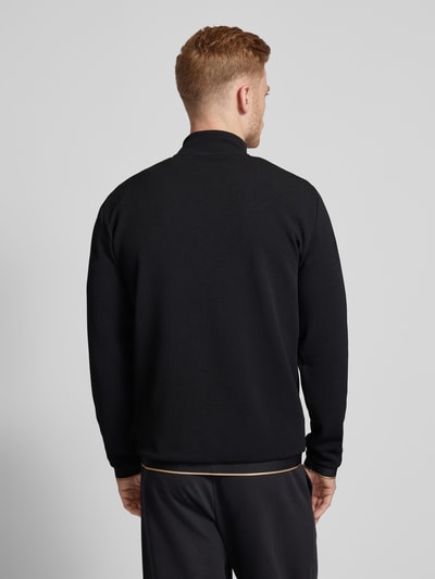 EA7 Emporio Armani Sweatjack met structuurmotief, model 'GOLD LABEL' Zwart - 5