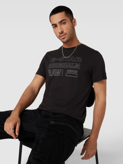 G-Star Raw T-Shirt mit Label-Print Black 3