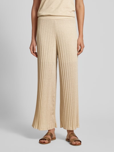 ZABAIONE Stoffen broek met verkorte pasvorm Beige - 4