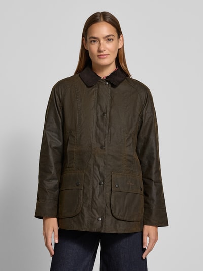 Barbour Shaped Fit Wachsjacke aus reiner Baumwolle Modell 'CLASSIC BEADNELL' Oliv 4