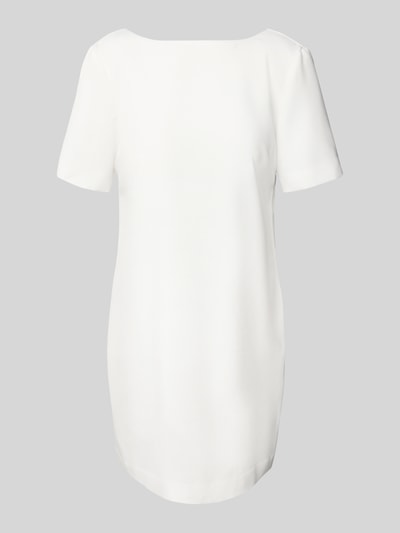 Produktfoto, Cocktailkleid mit Knotendetail Modell 'SALLY' von YAS im weißen Farbton, Material-Mix, Strukturmuster, gerader Schnitt, Minikleid, 1/2-Arm.