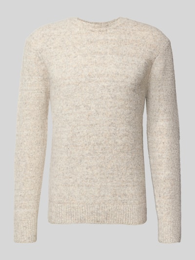 Only & Sons Regular Fit Strickpullover mit Woll-Anteil Modell 'BAY' Beige 2