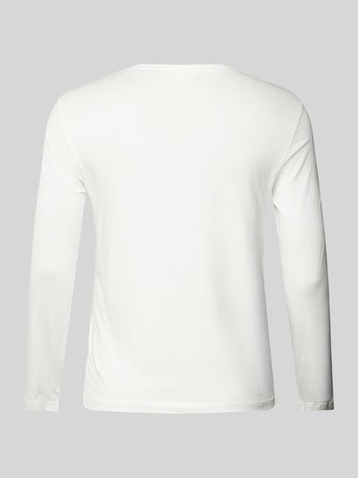 Gant Longsleeve mit Label-Stitching Offwhite 3