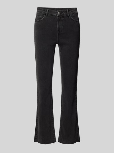 Vero Moda Regular Fit High-Waist-Jeans mit offenem Saum Modell 'SHEILA' Black 2