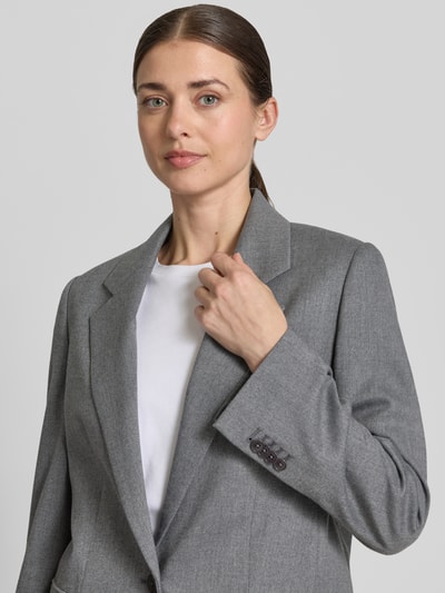 DRYKORN Żakiet o kroju relaxed fit z kieszeniami z patką model ‘GLENDALE’ Średnioszary melanż 3