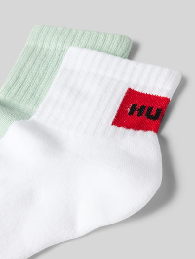 HUGO Socken mit Label-Stitching Modell 'RIB LABEL' im 2er-Pack Mint 2