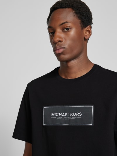 Michael Kors T-Shirt mit Label-Patch Modell 'NEW FLAGSHIP' Black 3