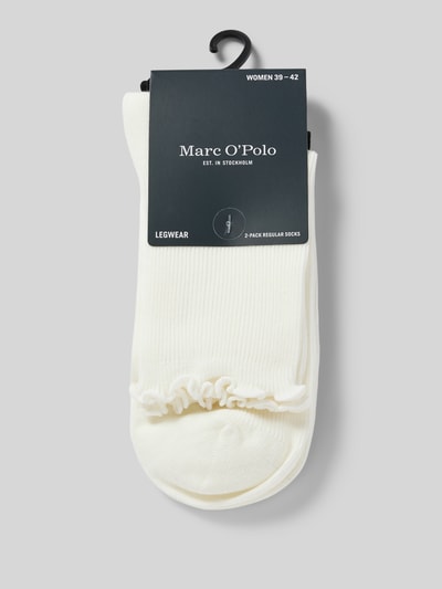 Marc O'Polo Socken mit Frill-Bund Offwhite 3