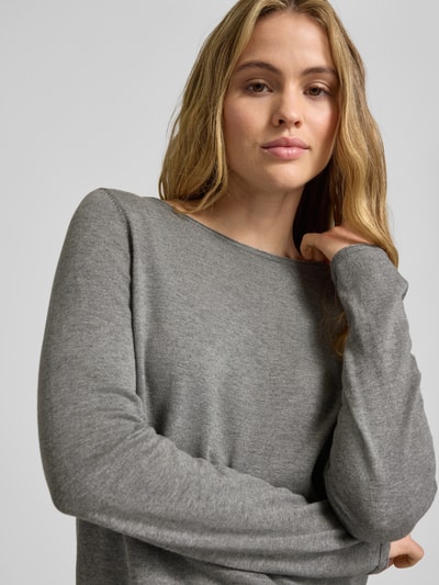 s.Oliver RED LABEL Regular Fit Strickpullover aus Baumwoll-Viskose-Mix Anthrazit 3