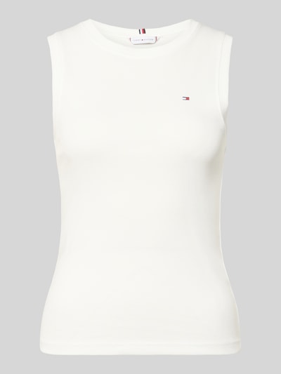 Productfoto, Slim Fit Tank Top aus reiner Baumwolle Modell 'SLIM CODY' van Tommy Hilfiger, look: effen, pasvorm: slim fit, pure katoen, gestikt logo