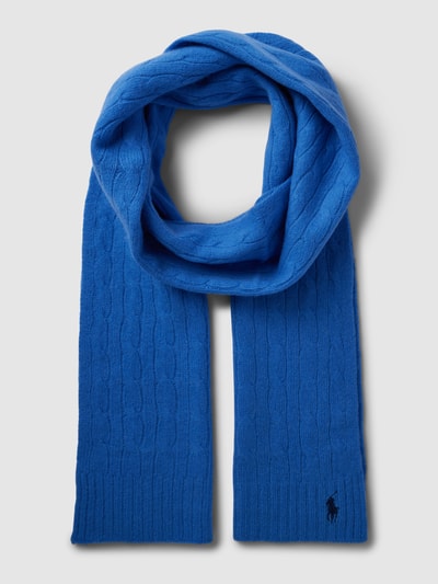 Polo Ralph Lauren Schal mit Zopfmuster Blau 1