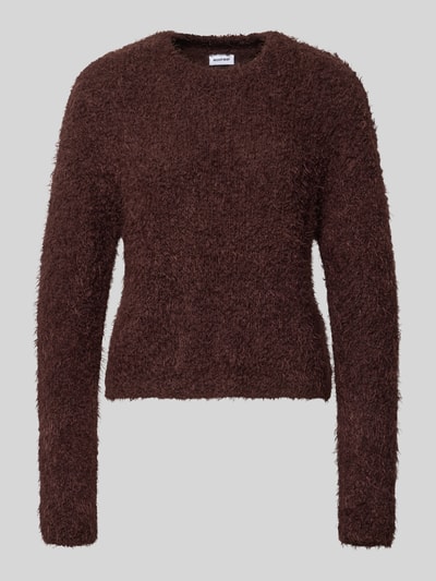 NOISY MAY® Strickpullover mit Rundhalsausschnitt Modell 'SASSY' Schoko 2