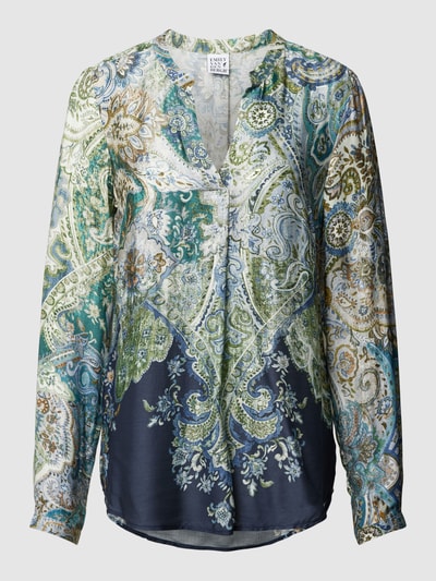 Emily Van den Bergh Blouse met paisleymotief Marineblauw - 2