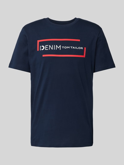 Tom Tailor Denim T-shirt z okrągłym dekoltem Granatowy 2