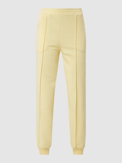 NA-KD Spodnie dresowe z przeszytym kantem Żółty 2