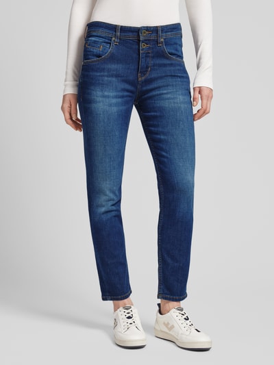 Marc O'Polo Cropped Slim Fit Jeans mit Stretch-Anteil Modell 'Theda' Jeansblau 4