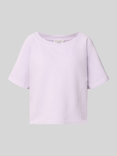 Marc O'Polo Bluza dresowa z czystej bawełny, krój regular fit Jasnofioletowy 2
