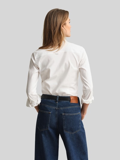 GANT Slim Fit Hemdbluse mit Logo-Stitching Weiss 5